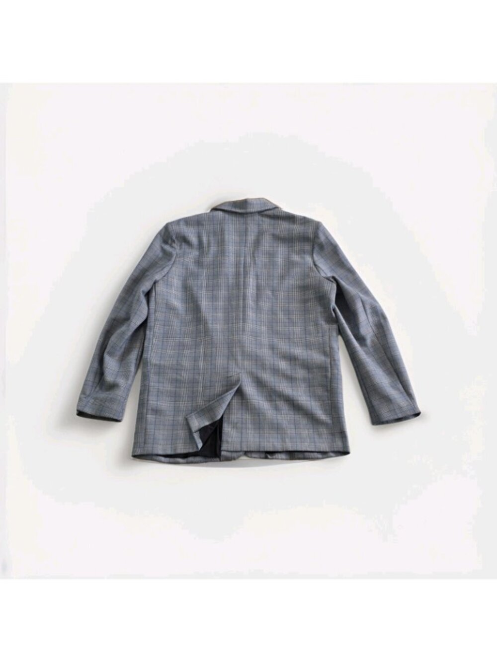 Steve Madden Blazer L Gray Plaid 1B Lined Academia Office Siren Corporate Girlie - Picture 16 of 16